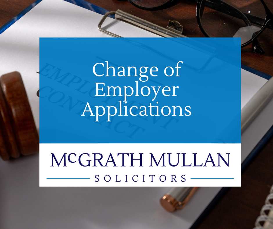 change of employer applications